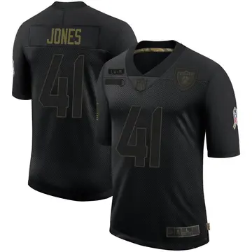 Nike Chris Jones Men's Limited Las Vegas Raiders Black 2020 Salute To Service Jersey