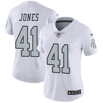 Nike Chris Jones Women's Limited Las Vegas Raiders White Color Rush Jersey