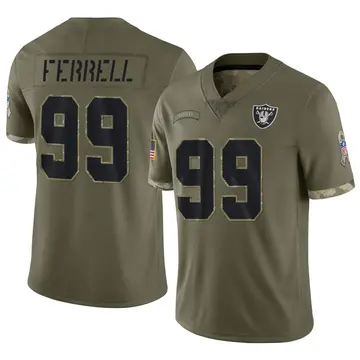 Nike Clelin Ferrell Men's Limited Las Vegas Raiders Olive 2022 Salute To Service Jersey