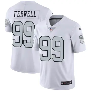 Nike Clelin Ferrell Men's Limited Las Vegas Raiders White Color Rush Jersey