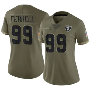 Nike Clelin Ferrell Women's Limited Las Vegas Raiders Olive 2022 Salute To Service Jersey
