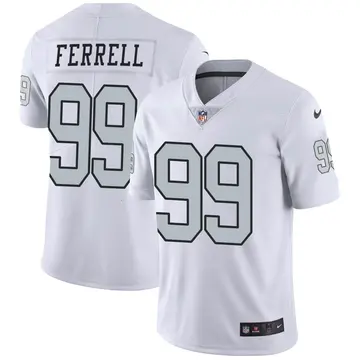 Nike Clelin Ferrell Youth Limited Las Vegas Raiders White Color Rush Jersey