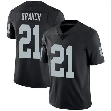 Nike Cliff Branch Men's Limited Las Vegas Raiders Black Team Color Vapor Untouchable Jersey