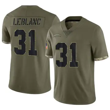 Nike Cre'Von LeBlanc Men's Limited Las Vegas Raiders Olive 2022 Salute To Service Jersey