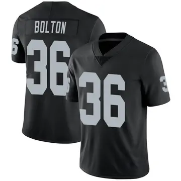 Nike Curtis Bolton Men's Limited Las Vegas Raiders Black Team Color Vapor Untouchable Jersey