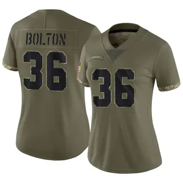 Nike Curtis Bolton Women's Limited Las Vegas Raiders Olive 2022 Salute To Service Jersey