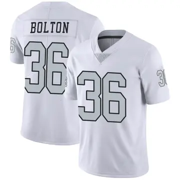 Nike Curtis Bolton Youth Limited Las Vegas Raiders White Color Rush Jersey