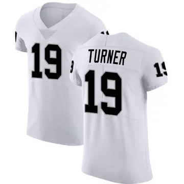 Nike DJ Turner Men's Elite Las Vegas Raiders White Vapor Untouchable Jersey