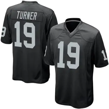 Nike DJ Turner Men's Game Las Vegas Raiders Black Team Color Jersey