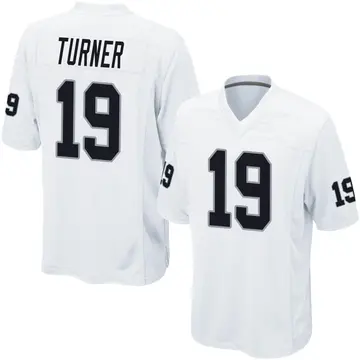 Nike DJ Turner Men's Game Las Vegas Raiders White Jersey