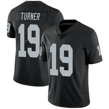 Nike DJ Turner Men's Limited Las Vegas Raiders Black Team Color Vapor Untouchable Jersey
