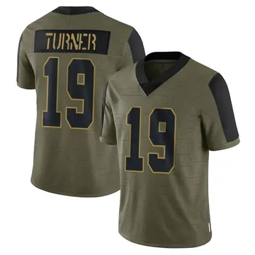 Nike DJ Turner Men's Limited Las Vegas Raiders Olive 2021 Salute To Service Jersey