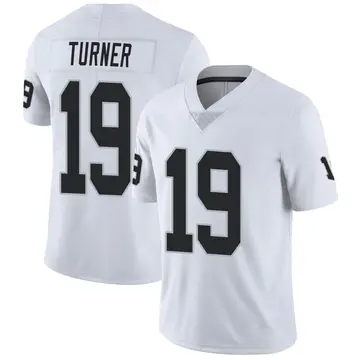 Nike DJ Turner Men's Limited Las Vegas Raiders White Vapor Untouchable Jersey