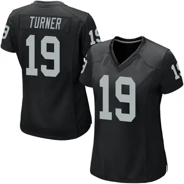 Nike DJ Turner Women's Game Las Vegas Raiders Black Team Color Jersey