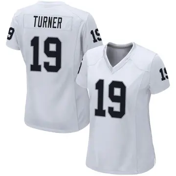 Nike DJ Turner Women's Game Las Vegas Raiders White Jersey
