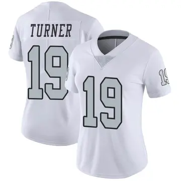 Nike DJ Turner Women's Limited Las Vegas Raiders White Color Rush Jersey