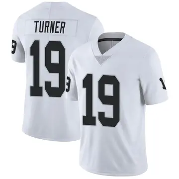 Nike DJ Turner Youth Limited Las Vegas Raiders White Vapor Untouchable Jersey