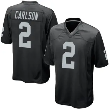 Nike Daniel Carlson Men's Game Las Vegas Raiders Black Team Color Jersey
