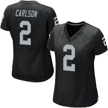 Nike Daniel Carlson Women's Game Las Vegas Raiders Black Team Color Jersey