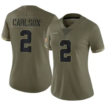 Nike Daniel Carlson Women's Limited Las Vegas Raiders Olive 2022 Salute To Service Jersey