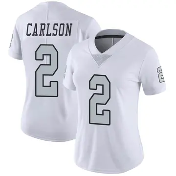Nike Daniel Carlson Women's Limited Las Vegas Raiders White Color Rush Jersey