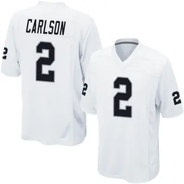 Nike Daniel Carlson Youth Game Las Vegas Raiders White Jersey