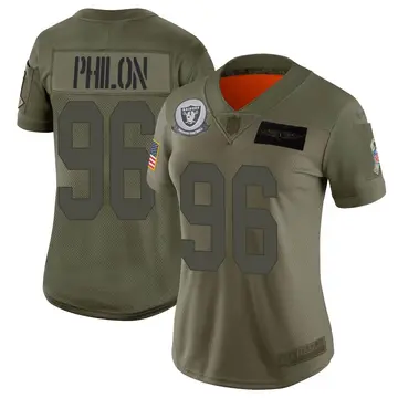 Nike Darius Philon Women's Limited Las Vegas Raiders Camo 2019 Salute to Service Jersey