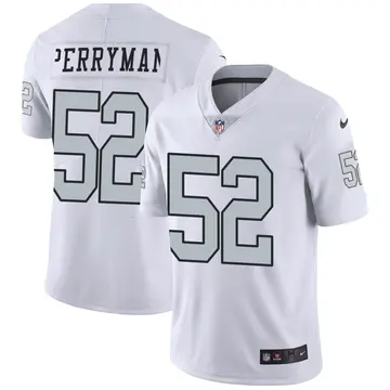 Nike Denzel Perryman Men's Limited Las Vegas Raiders White Color Rush Jersey