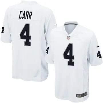 Nike Derek Carr Men's Game Las Vegas Raiders White Jersey