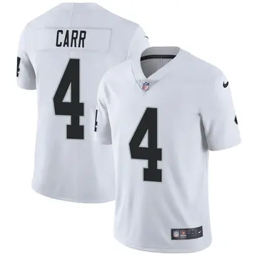 Nike Derek Carr Men's Limited Las Vegas Raiders White Vapor Untouchable Jersey