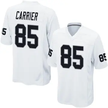 Nike Derek Carrier Men's Game Las Vegas Raiders White Jersey
