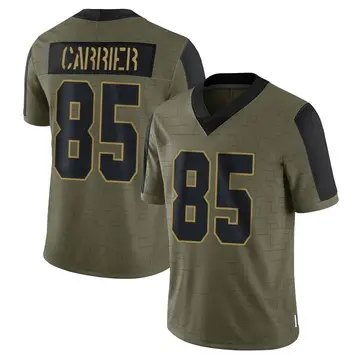 Nike Derek Carrier Youth Limited Las Vegas Raiders Olive 2021 Salute To Service Jersey