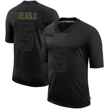 Nike Divine Deablo Men's Limited Las Vegas Raiders Black 2020 Salute To Service Jersey