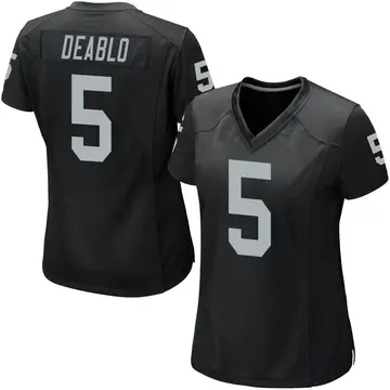 Nike Divine Deablo Women's Game Las Vegas Raiders Black Team Color Jersey