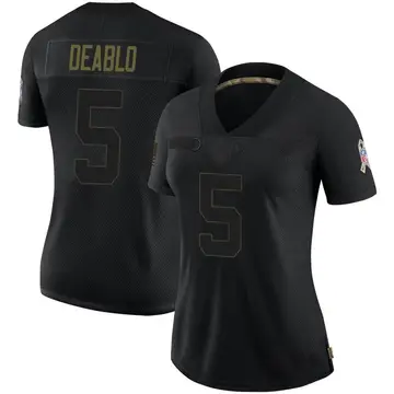Nike Divine Deablo Women's Limited Las Vegas Raiders Black 2020 Salute To Service Jersey