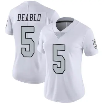 Nike Divine Deablo Women's Limited Las Vegas Raiders White Color Rush Jersey