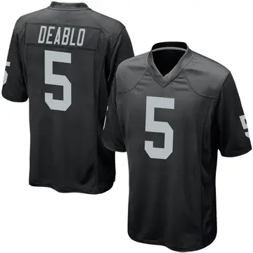 Nike Divine Deablo Youth Game Las Vegas Raiders Black Team Color Jersey