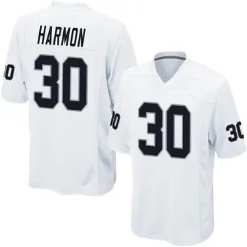 Nike Duron Harmon Men's Game Las Vegas Raiders White Jersey