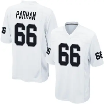 Nike Dylan Parham Men's Game Las Vegas Raiders White Jersey