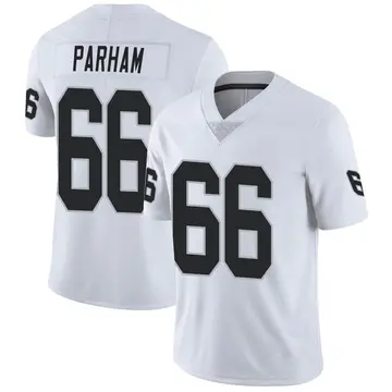 Nike Dylan Parham Men's Limited Las Vegas Raiders White Vapor Untouchable Jersey