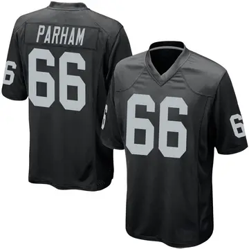 Nike Dylan Parham Youth Game Las Vegas Raiders Black Team Color Jersey
