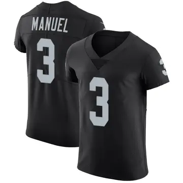 Nike EJ Manuel Men's Elite Las Vegas Raiders Black Team Color Vapor Untouchable Jersey