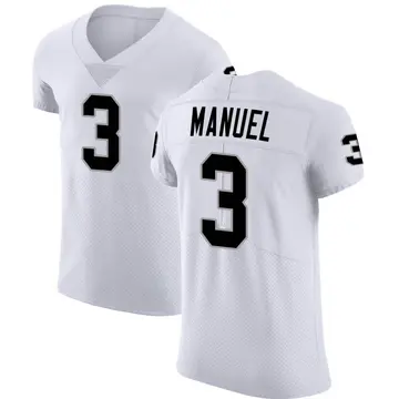 Nike EJ Manuel Men's Elite Las Vegas Raiders White Vapor Untouchable Jersey