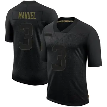 Nike EJ Manuel Men's Limited Las Vegas Raiders Black 2020 Salute To Service Jersey
