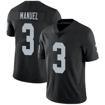 Nike EJ Manuel Men's Limited Las Vegas Raiders Black Team Color Vapor Untouchable Jersey
