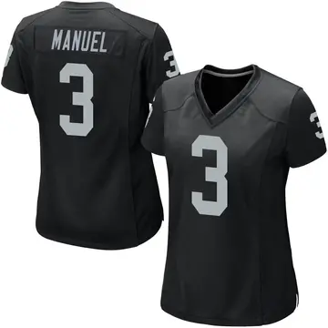 Nike EJ Manuel Women's Game Las Vegas Raiders Black Team Color Jersey
