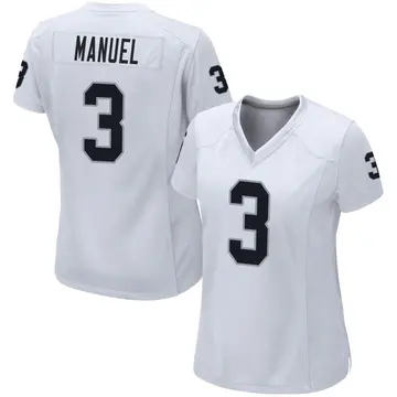 Nike EJ Manuel Women's Game Las Vegas Raiders White Jersey