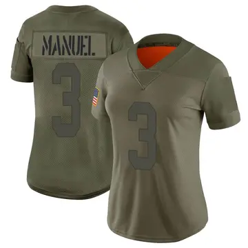 Nike EJ Manuel Women's Limited Las Vegas Raiders Camo 2019 Salute to Service Jersey