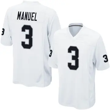 Nike EJ Manuel Youth Game Las Vegas Raiders White Jersey