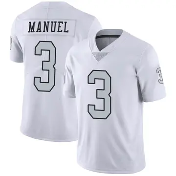 Nike EJ Manuel Youth Limited Las Vegas Raiders White Color Rush Jersey